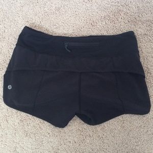 Black lululemon speed short size 4